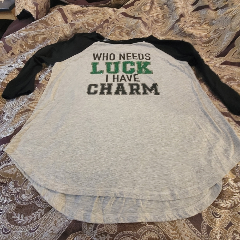 Who Needs Luck I Have Charm Tee - Picture 3 of 3